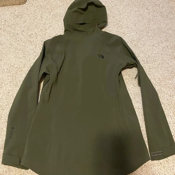 North Face GORE-TEX softshell olive color rain jacket M - Picture 2 of 6